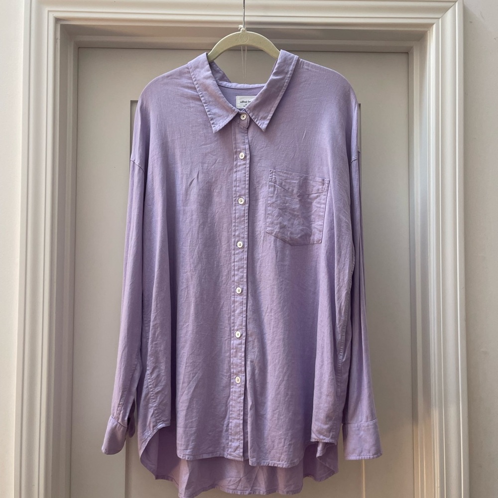 Wilfred Linen Blend Button Down